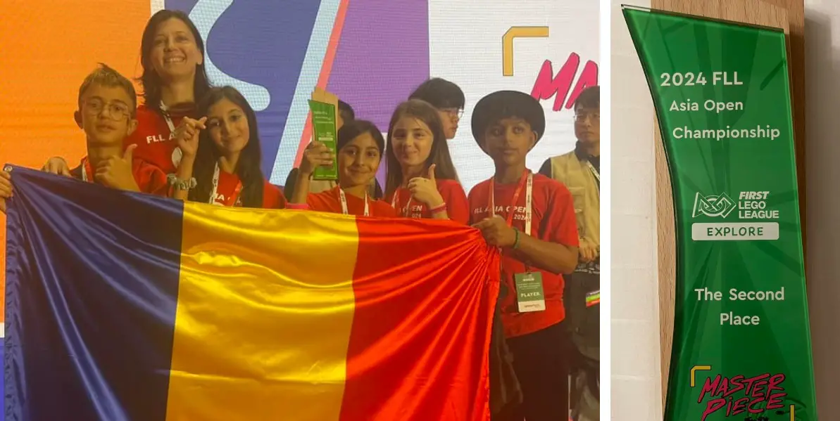 Argint mondial pentru echipa #RoboRrom. Micii roboticieni din Valea Seaca au reusit un rezultat extraordinar la competiția internațională FIRST LEGO League Asia Open